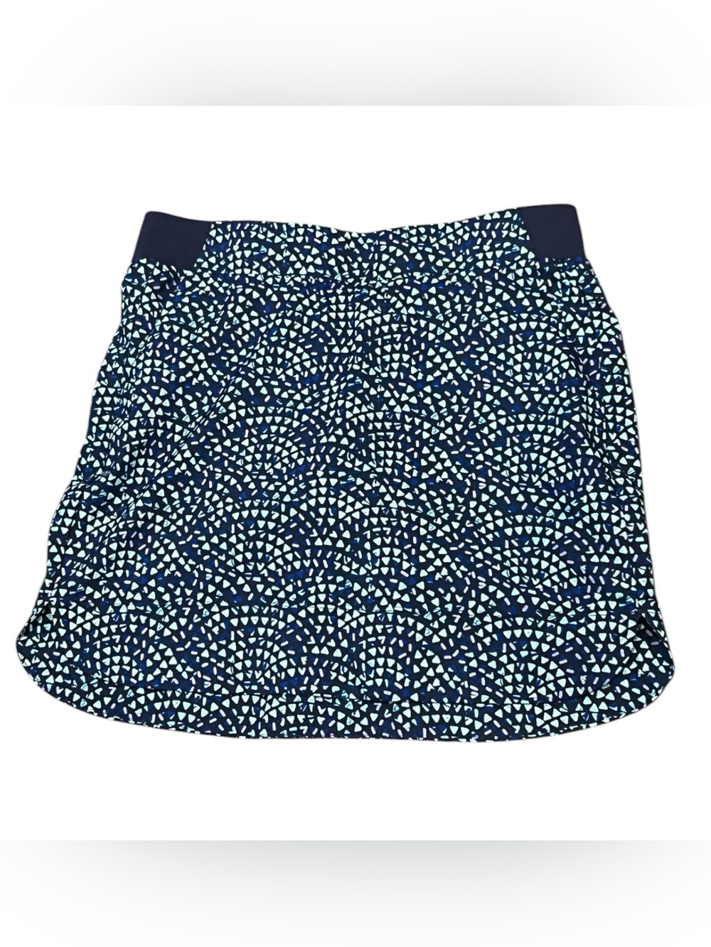 Cypress Club Navy & Lavender Mosaic Print Athletic Skort Tummy Slimming Size S